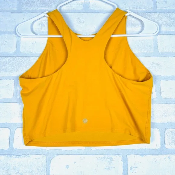 ATHLETA Conscious Crop Bra in Abyssinian Yellow Women's M Gym Yoga Athleisure - Picture 7 of 11